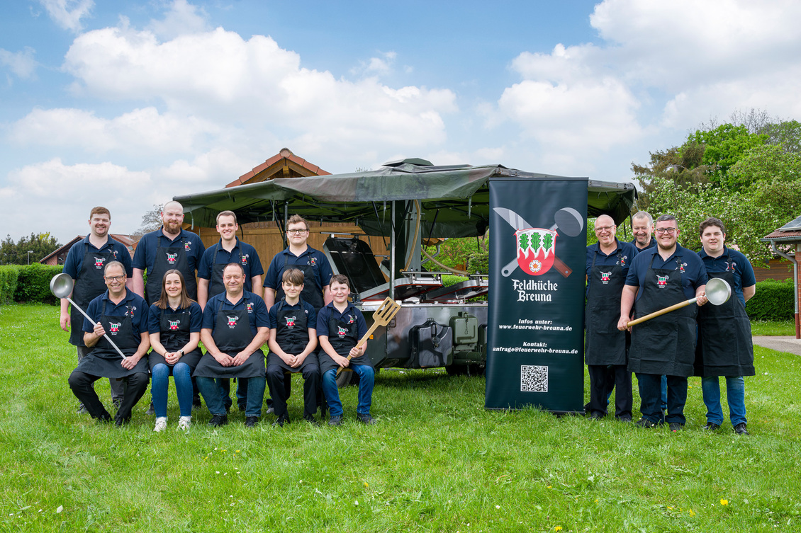 Das Feldküchen-Team der Feuerwehr Breuna